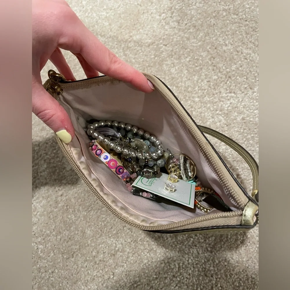 COACH Oversized Gold Wristlet - Picture 3 of 6